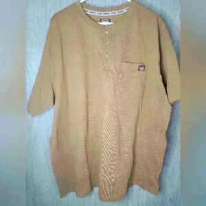 Mens Wrangler workwear burnt orange t-shirt size 2XL 100% cotton.
